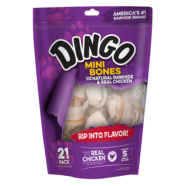 Flavor Blasts Bacon Flavor Rawhide Bones Dingo